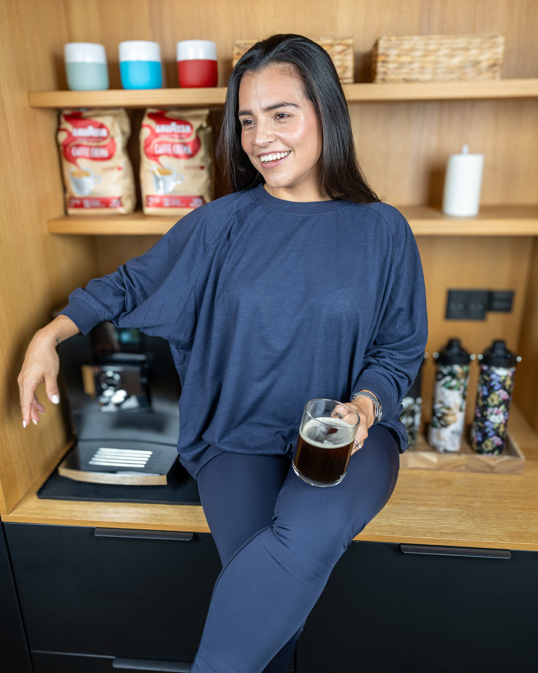 Aya Deep Blue Winter Leggings