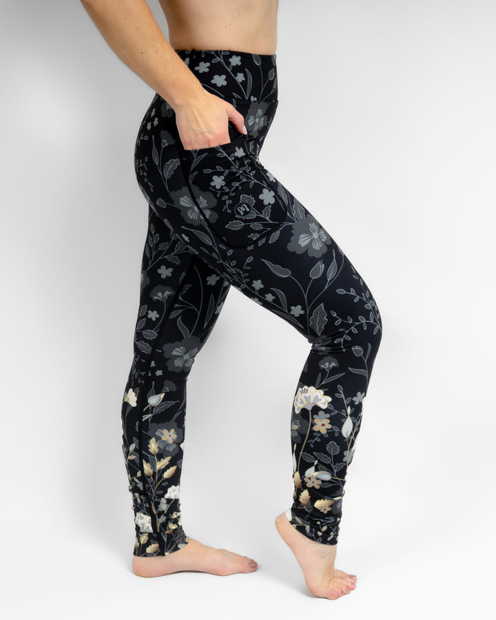 Aya Elegant Floral Winter Leggings