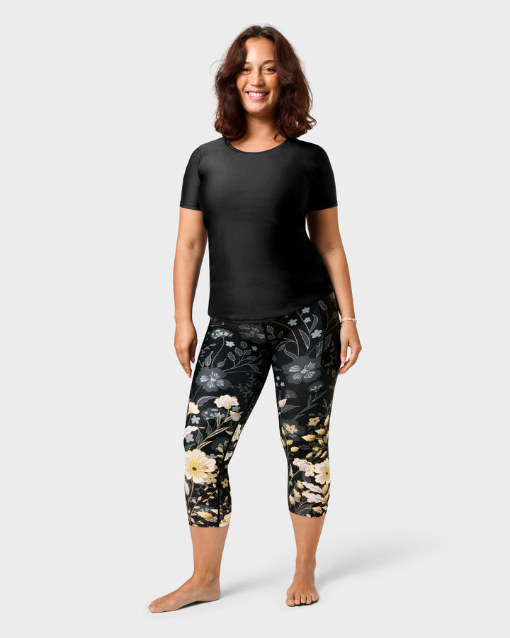 Elegant Floral Capri