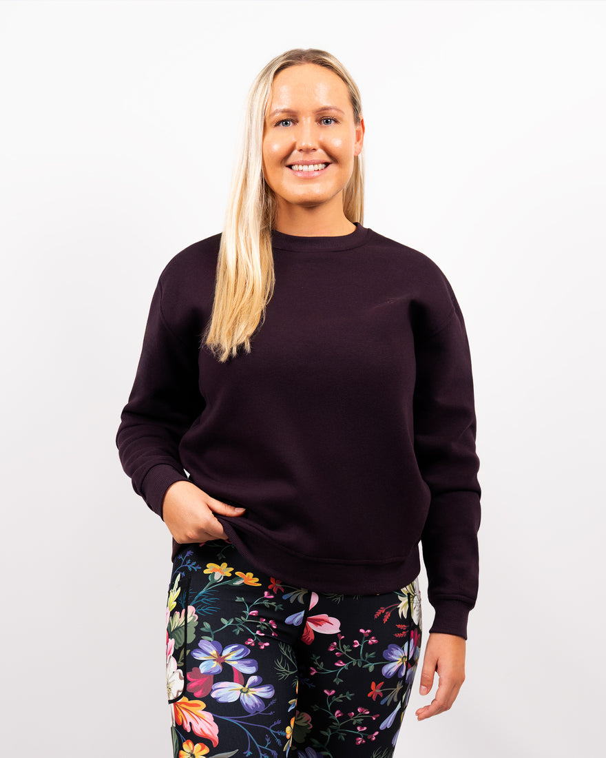 Ida Classic Deep Plum Sweatshirt