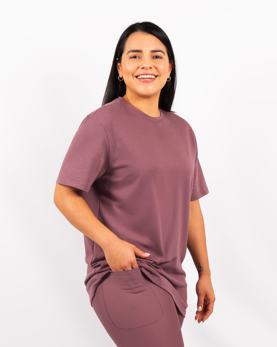 Naomi Everyday Dusty Rose Long T-Shirt