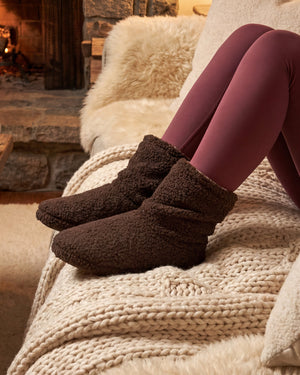 Vivi Mocha Brown Homewear Boots