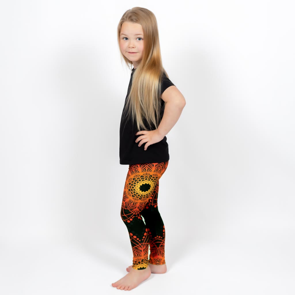 Orange Mandala Leggings – Kinder