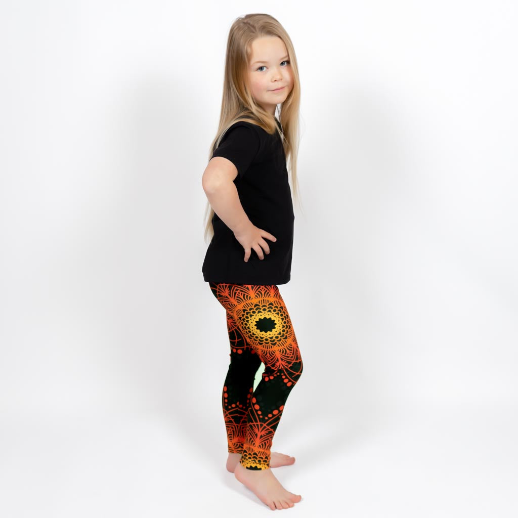 Orange Mandala Leggings – Kinder
