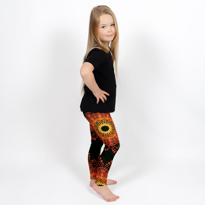 Orange Mandala Leggings – Kinder