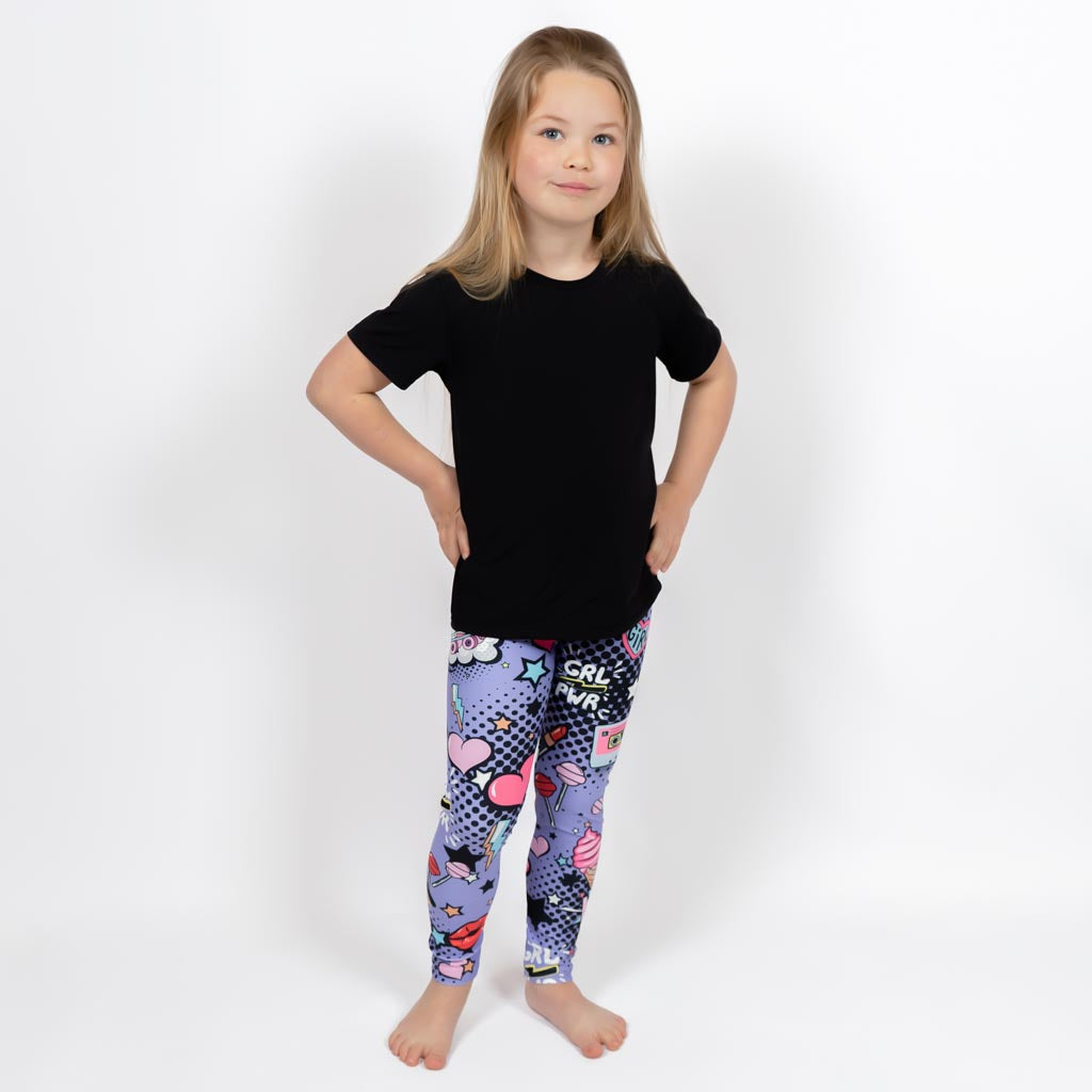 Purple Comics Leggings – Kinder