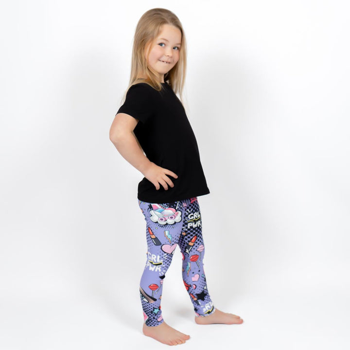 Purple Comics Leggings – Kinder